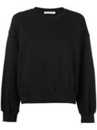Philosophy Di Lorenzo Serafini - Ruffled Detail Sweatshirt - Women - Cotton - M, Black, Cotton