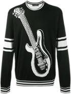 Dolce & Gabbana Intarsia Guitar Knit Jumper - Black