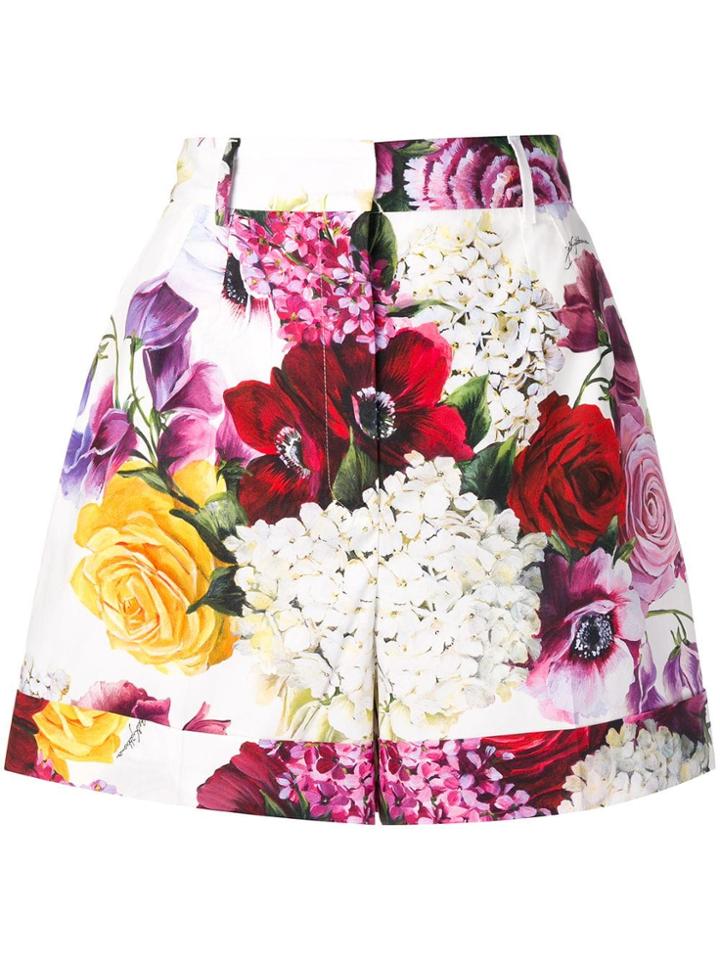 Dolce & Gabbana Floral Shorts - White