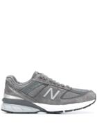New Balance Logo Embroidered Sneakers - Grey