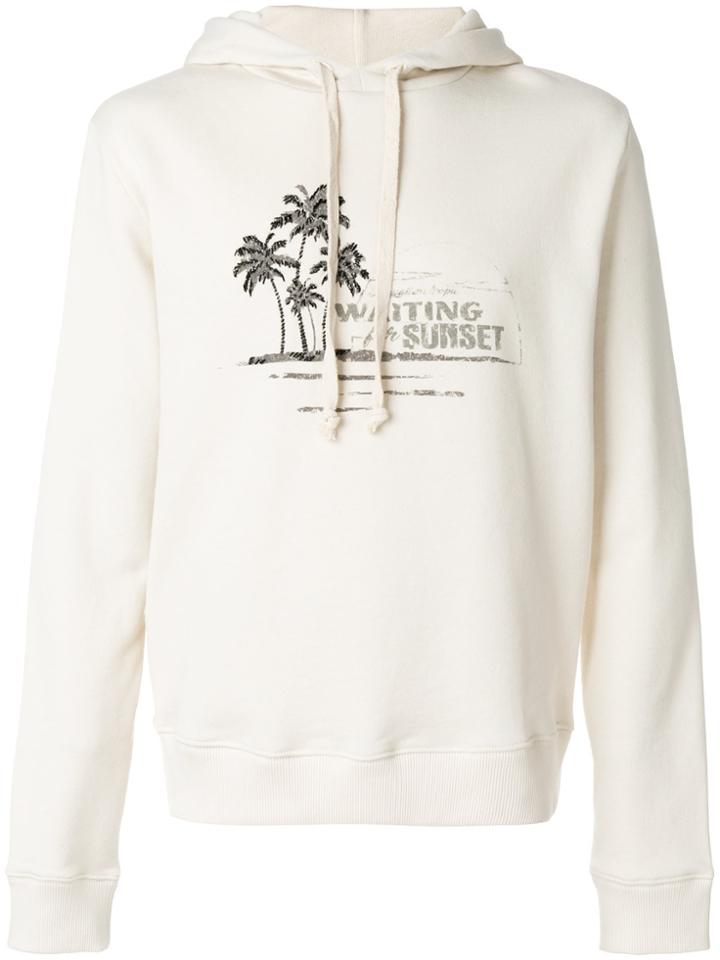 Saint Laurent Sunset Drawstring Hoodie - Nude & Neutrals