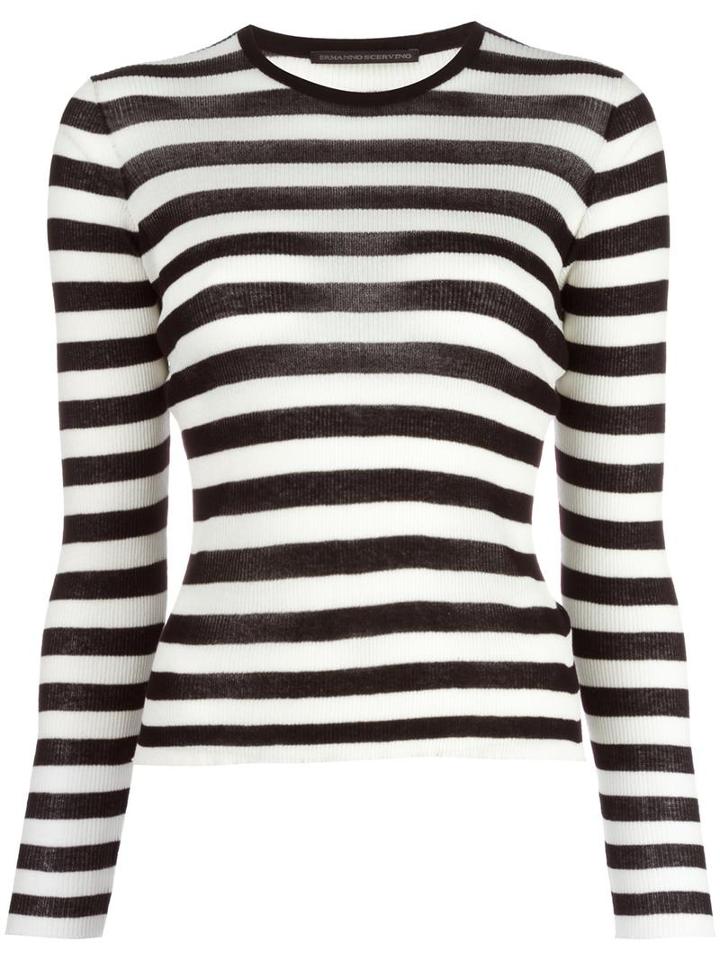 Ermanno Scervino Striped Jumper, Women's, Size: 44, Black, Cotton/polyamide