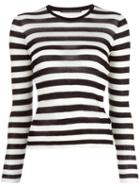 Ermanno Scervino Striped Jumper, Women's, Size: 44, Black, Cotton/polyamide