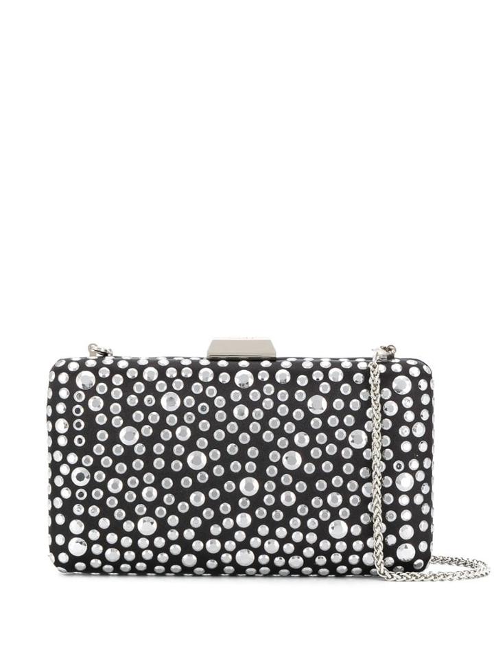 Liu Jo Rhinestone Studded Clutch Bag - Black