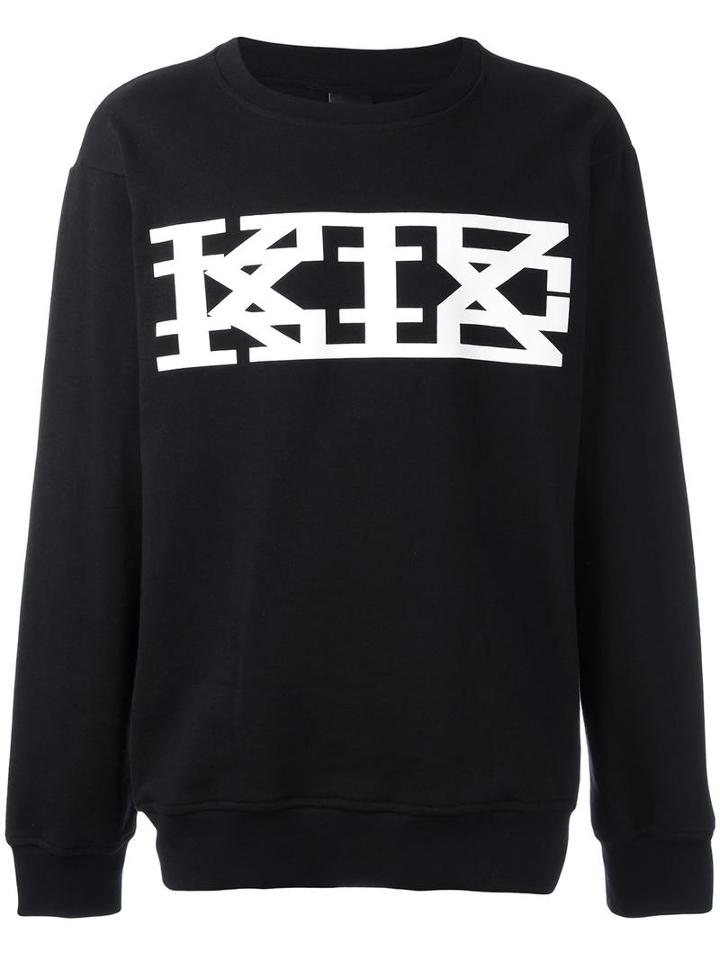 Ktz Lace-up Detailing Sweatshirt, Adult Unisex, Size: Large, Black, Cotton
