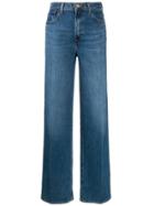 J Brand X Elsa Hosk Wide Leg Jeans - Blue