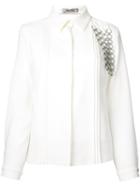 Donnah Mabel - Chained Trim Shirt - Women - Polyester - 0, White, Polyester
