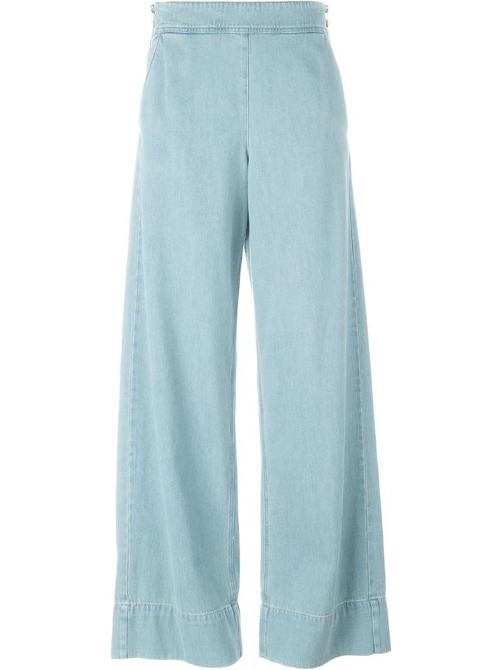 Chloé Wide Leg Jeans, Women's, Size: 40, Blue, Cotton