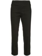 Theory Cropped Slim Fit Trousers - Black