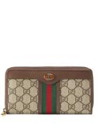 Gucci Monogram Pattern Wallet - Brown