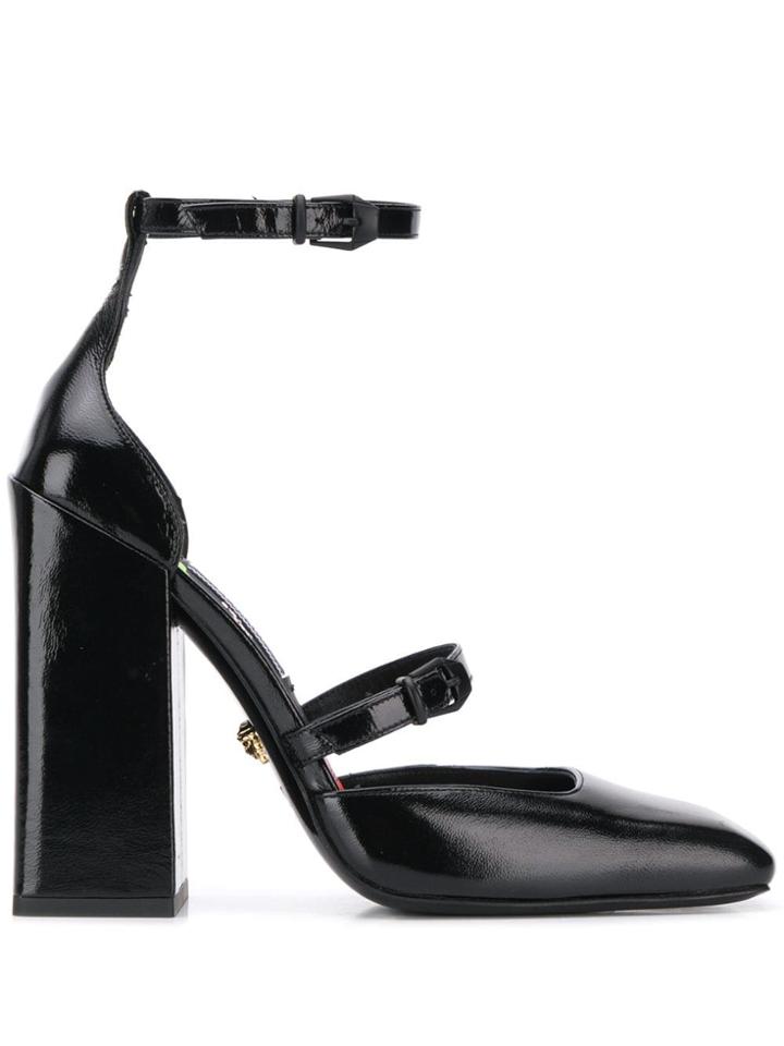 Versace Square Toe Pumps - Black