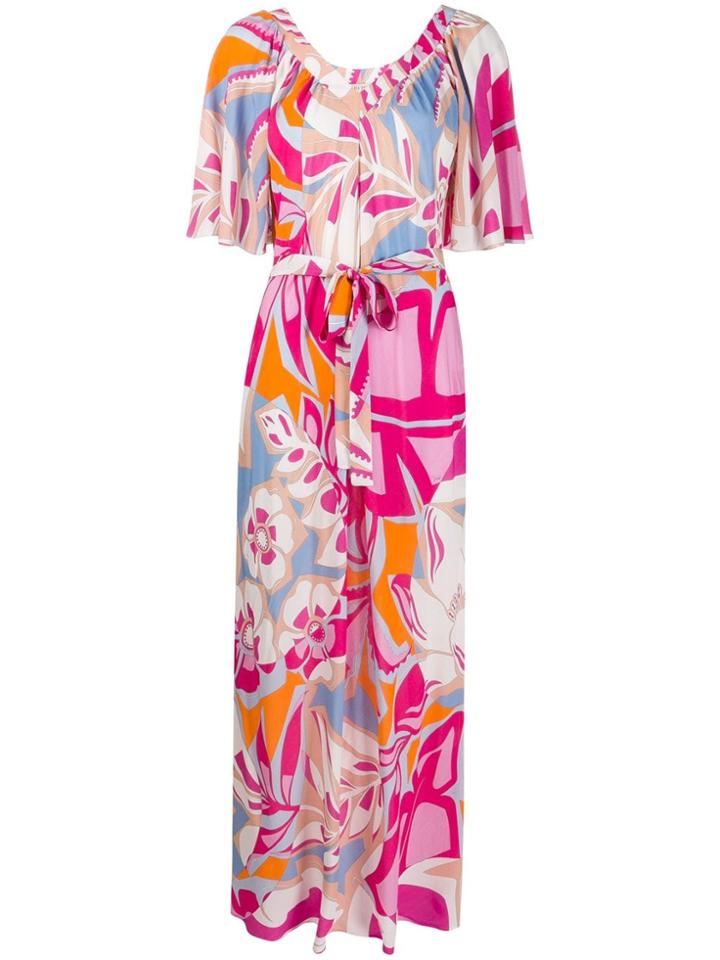Emilio Pucci Printed Long Beach Dress - Pink