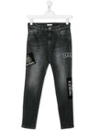 Iceberg Kids Teen Logo Patch Denim Jeans - Grey