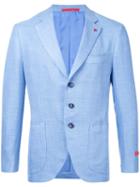 Isaia Classic Blazer, Men's, Size: 44, Blue, Sequin