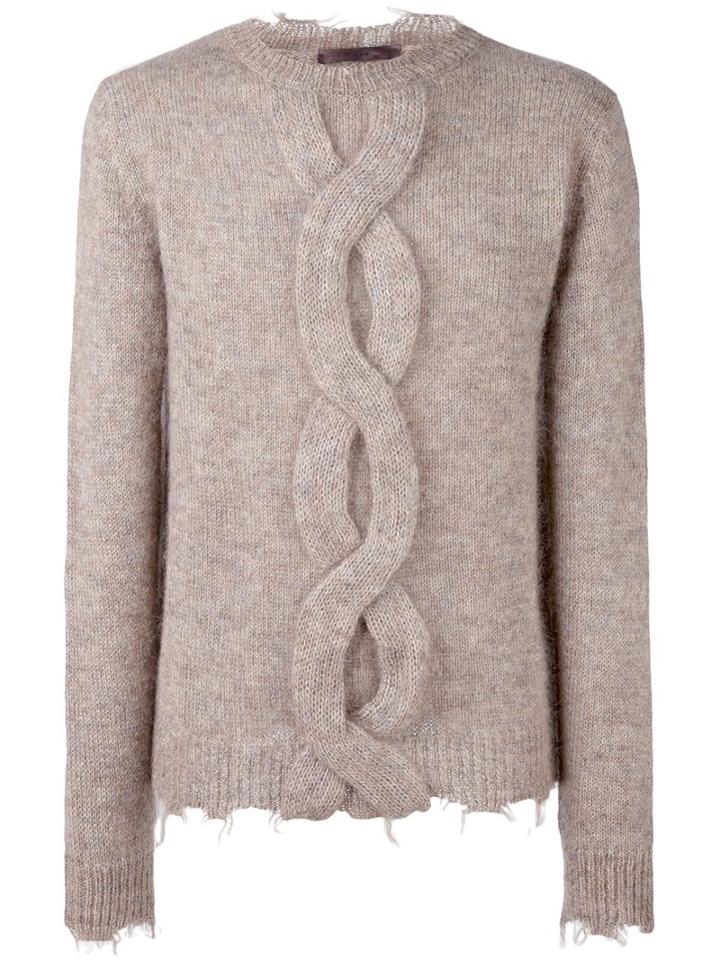 Etro Crew Neck Jumper, Men's, Size: Small, Nude/neutrals, Polyamide/mohair/wool