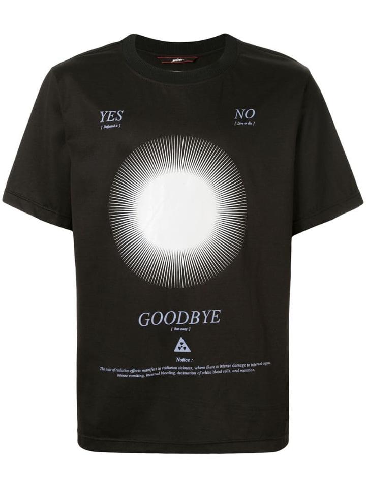 Indice Studio Yes No Graphic Print T-shirt - Black
