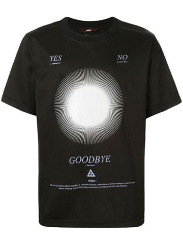 Indice Studio Yes No Graphic Print T-shirt - Black