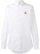 Moschino - Logo Embroidered Shirt - Men - Cotton - 39, White, Cotton
