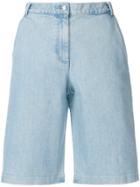 Vanessa Seward Knee-length Denim Shorts - Blue