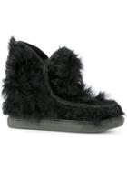 Mou Shearling Ankle Boots - Black