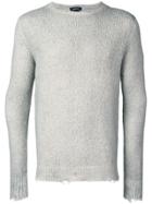 Avant Toi Jersey Mesh Sweater - Grey