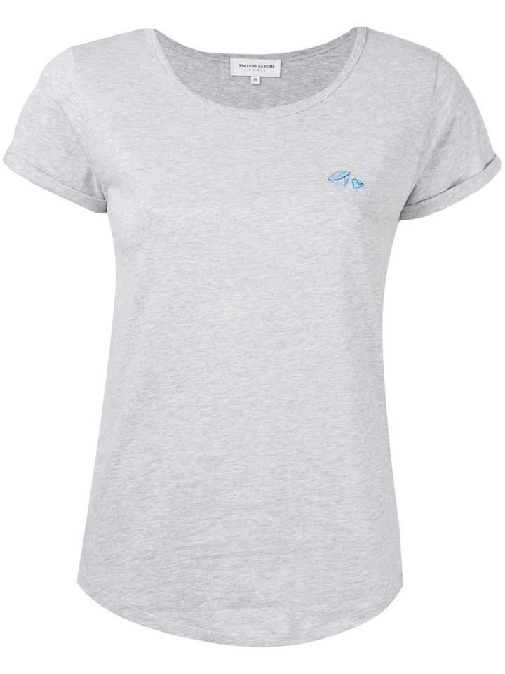 Maison Labiche - Embroidered Diamond T-shirt - Women - Cotton - M, Grey, Cotton