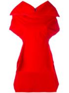 Rick Owens - Draped Neck Top - Women - Cotton/spandex/elastane - 42, Red, Cotton/spandex/elastane