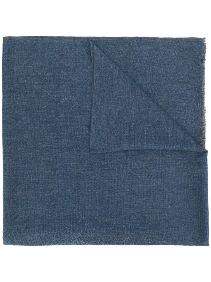 Holland & Holland Cashmere Knit Scarf - Blue