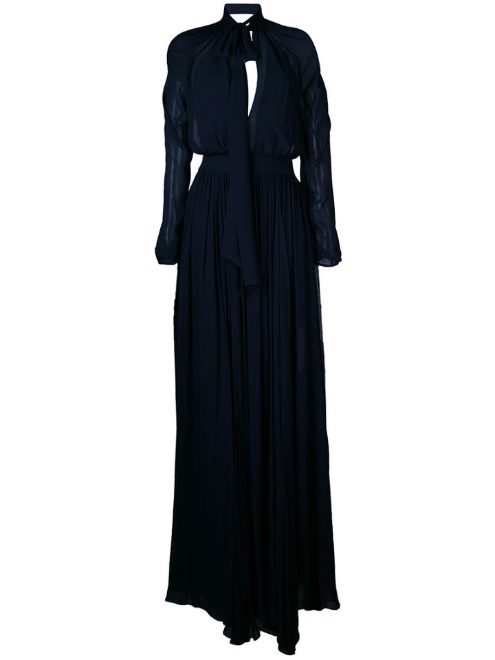 La Mania - Monne Peasant Dress - Women - Viscose - 38, Blue, Viscose