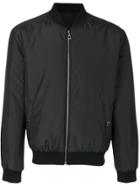 Versace Collection Zipped Bomber Jacket - Black