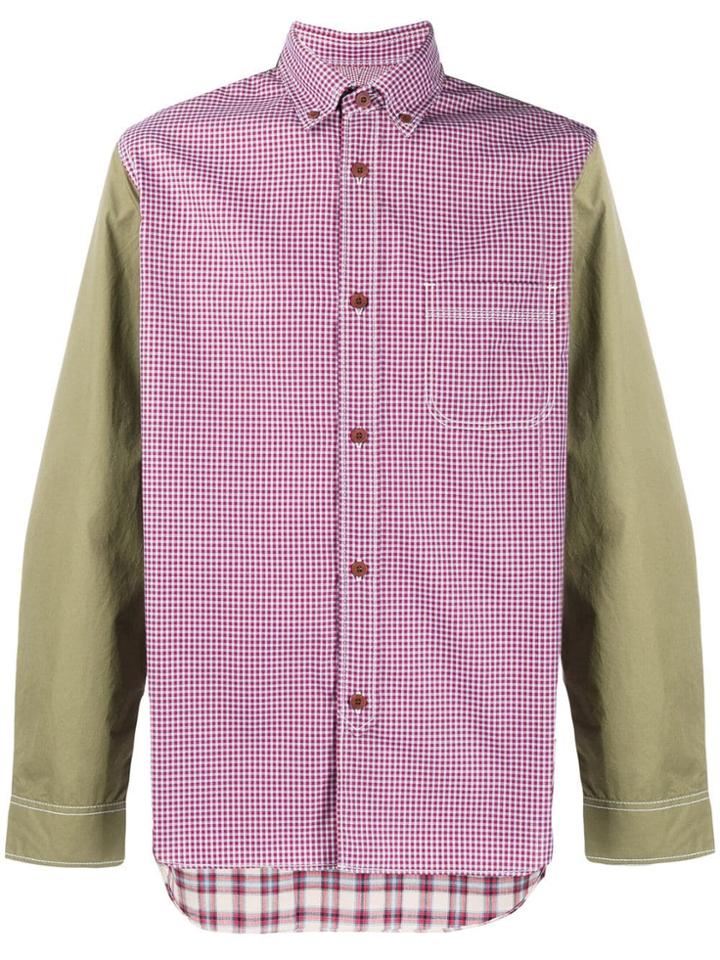 Junya Watanabe Man Contrast-check Shirt - Green