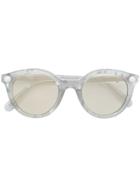 Christopher Kane Eyewear Round Frame Marble-effect Sunglasses - Grey