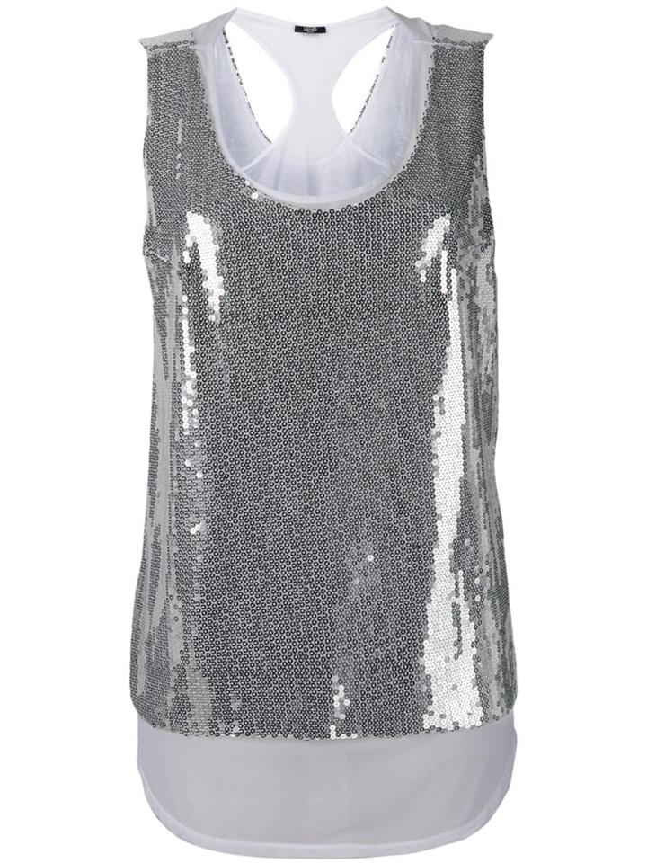 Liu Jo Afrodite Sequin Top - Silver