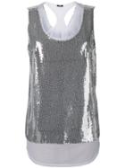 Liu Jo Afrodite Sequin Top - Silver