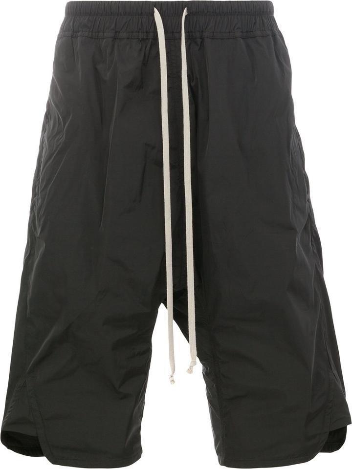 Rick Owens - Drop-crotch Shorts - Men - Polyester - 46, Black, Polyester