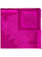 Etro Paisley Scarf, Women's, Pink/purple, Silk/wool