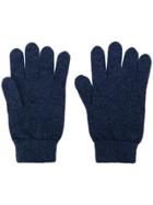 N.peal Ribbed Gloves - Blue