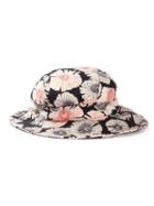 Biba Vintage Floral Print Sun Hat, Women's, Size: 56, Black