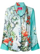 F.r.s For Restless Sleepers Pyjama-style Floral Print Blouse - Green