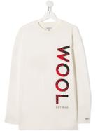 Woolrich Kids Teen Logo-print Jersey Top - White