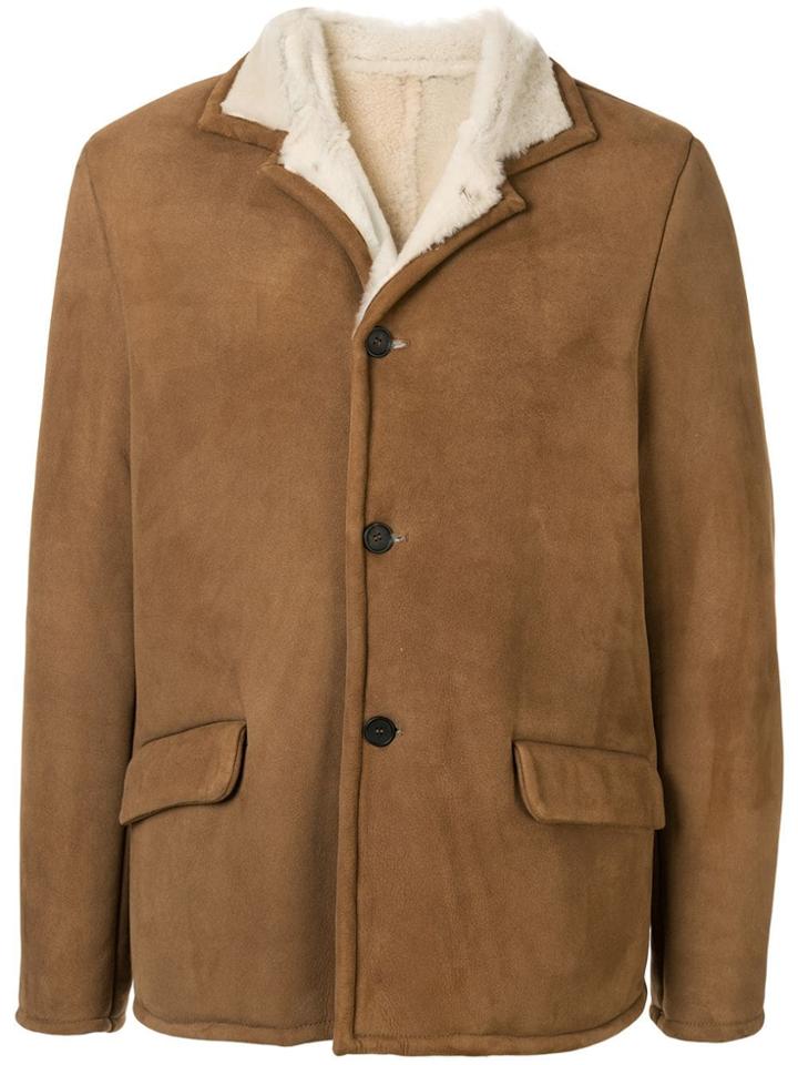 Bergfabel Shearling-lining Jacket - Brown
