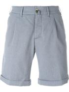 Lardini Jacquard Deck Shorts, Men's, Size: 34, Blue, Spandex/elastane/cotton