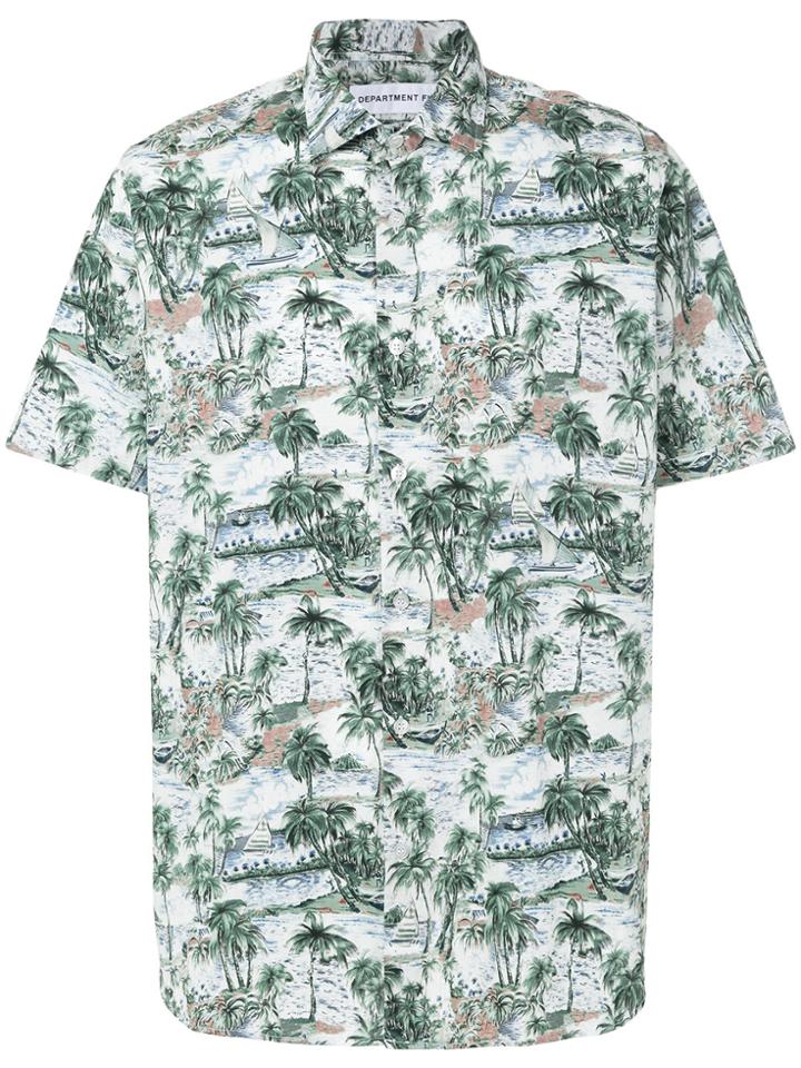 Department 5 Print Short-sleeve Shirt - Green