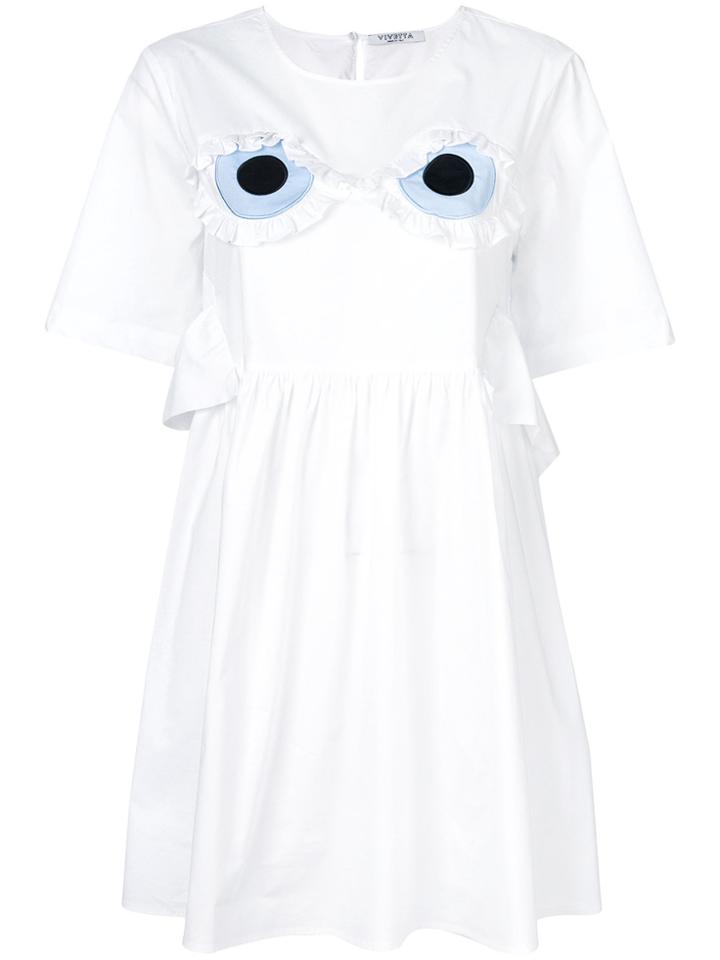 Vivetta Ruffled Eye Mini Dress - White