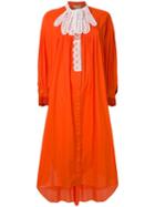 Tsumori Chisato Contrast Lace Trim Dress - Orange