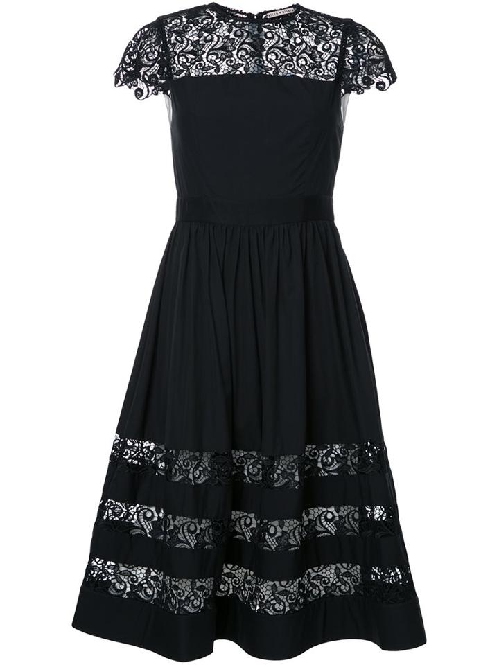 Alice+olivia 'mallie' Dress, Women's, Size: 10, Black, Cotton