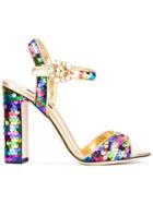 Dolce & Gabbana Sequin Sandals - Multicolour