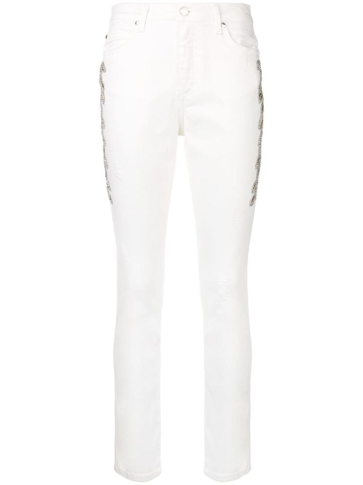 Ermanno Ermanno Embroidered Skinny Jeans - White