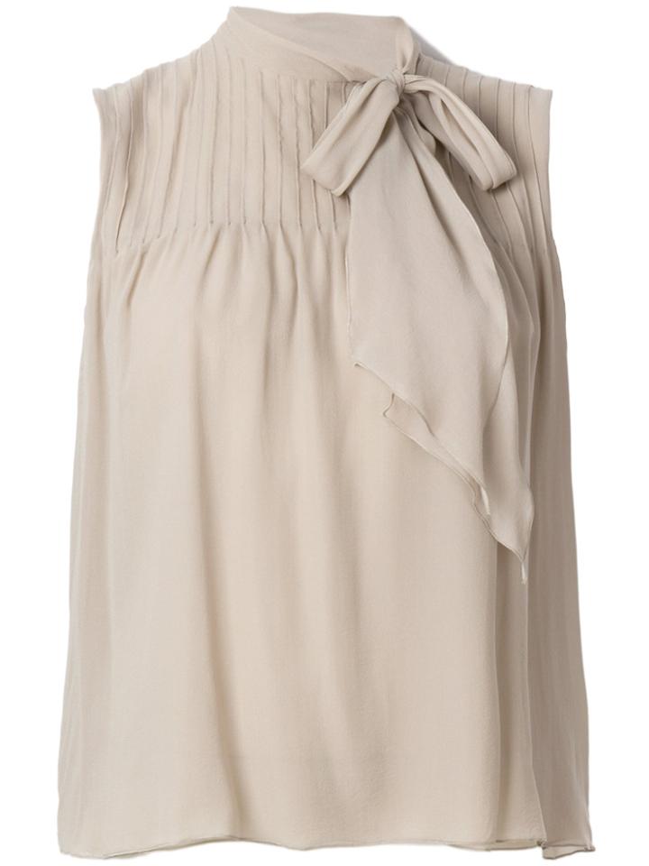 Giorgio Armani Vintage Pussy Bow Shift Bloue - Nude & Neutrals