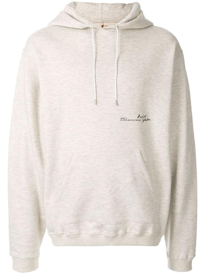 Oamc Let The Sunshine In Logo Hoody - White